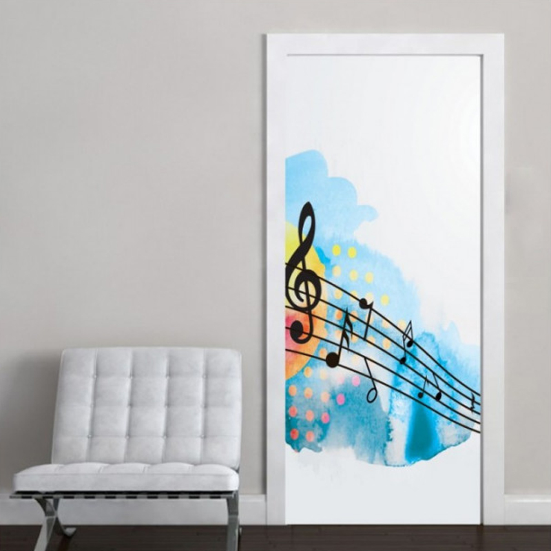 Αυτοκόλλητο πόρτας με Ζωγραφική με Μουσική